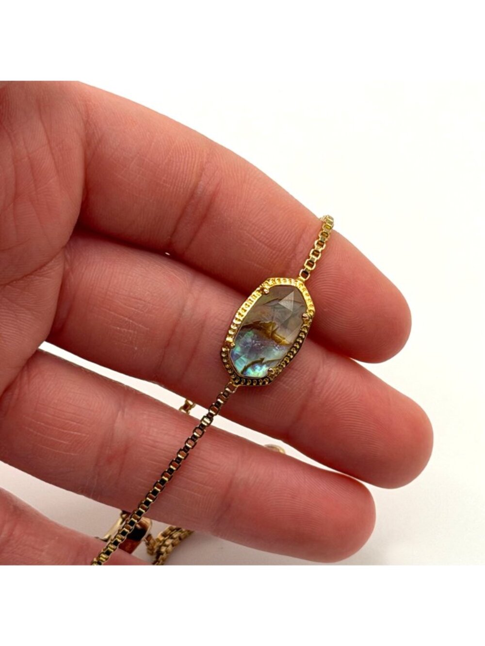 Kendra Scott Gold-Tone Adjustable Bracelet With Crystal Accents - Picture 4 of 5